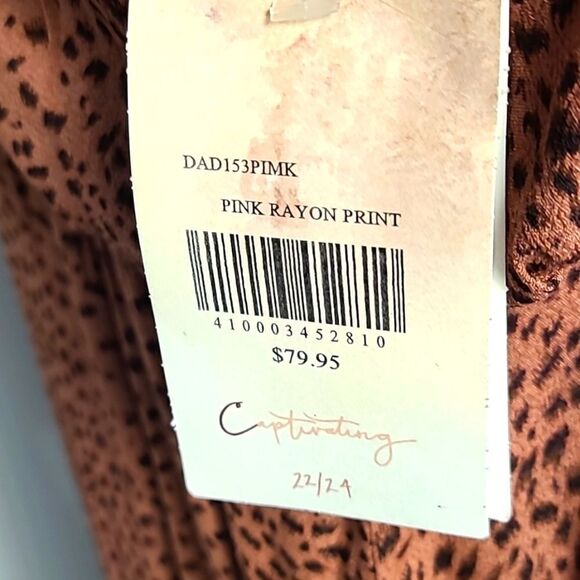 A Beautiful Soul Bohemian Dress w/Brown Dots, Ruffled Trim, Size 22/24, NWT - Picture 9 of 12